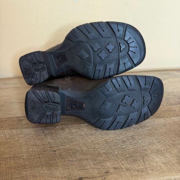 Timberland Leather Ankle Boots Shoes Side Zip Women's Brown Size US 6.5 - Picture 5 of 9